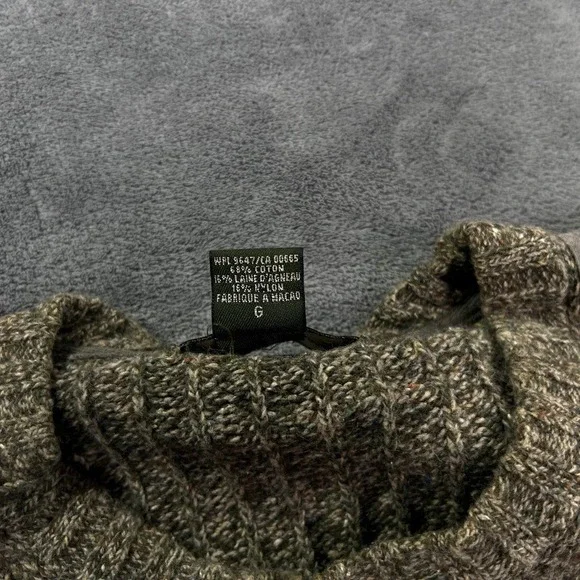 Eddie Bauer Sweater Mens Large Brown Pullover Military Crew Neck Elbow‎ Patches - Picture 4 of 11